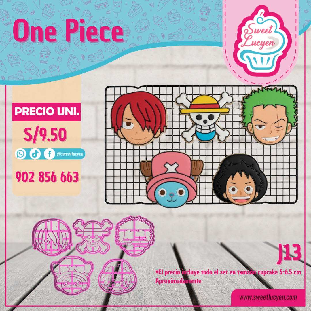 Set 5 cortadores One Piece