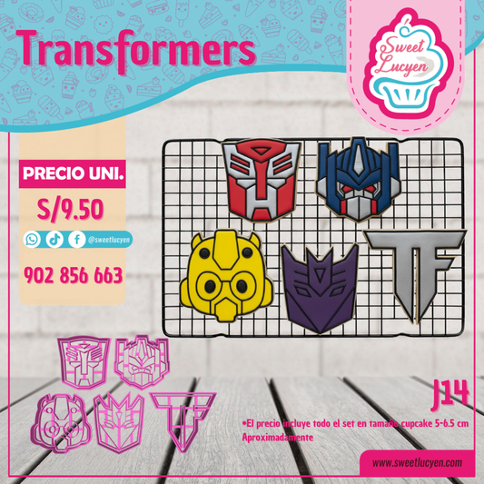 Set 5 cortadores Transformer