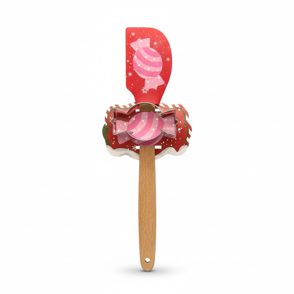 Set Espátula y Cortador Navideño