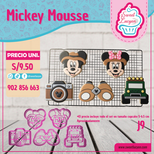 Set 5 cortadores Cupcake MICKEY MOUSSE