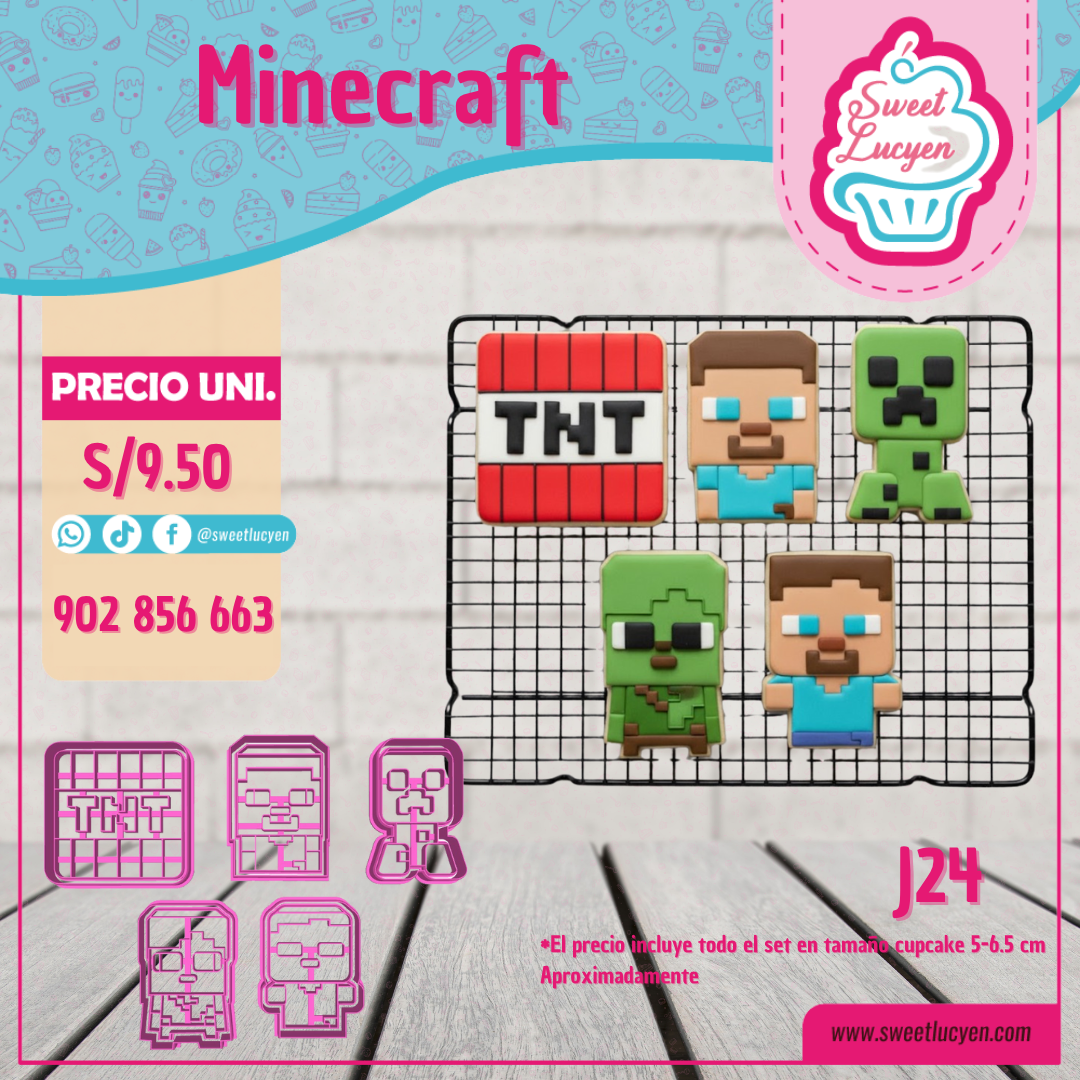 Set 5 cortadores Minecraft