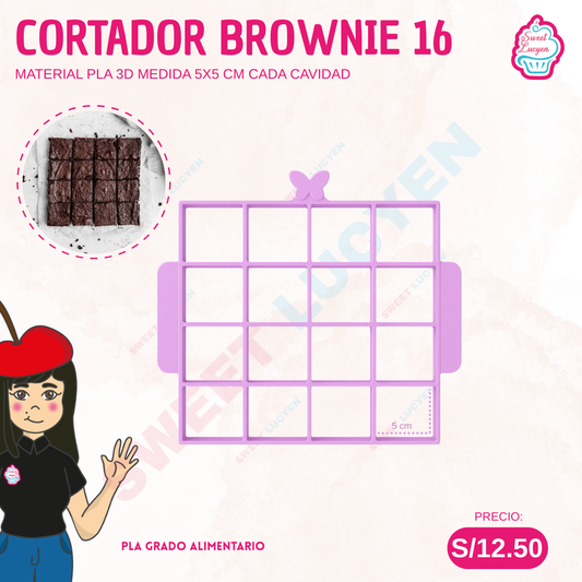 CORTADOR BROWNIE 5 CM PLA 3D