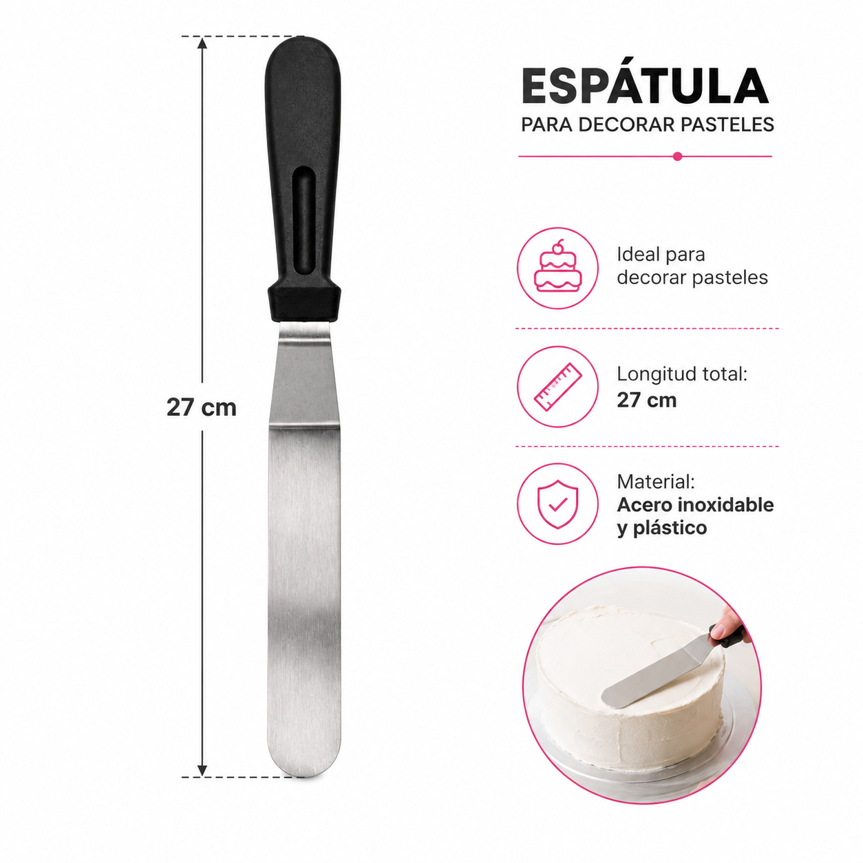Espátula Angulada 27.5 cm
