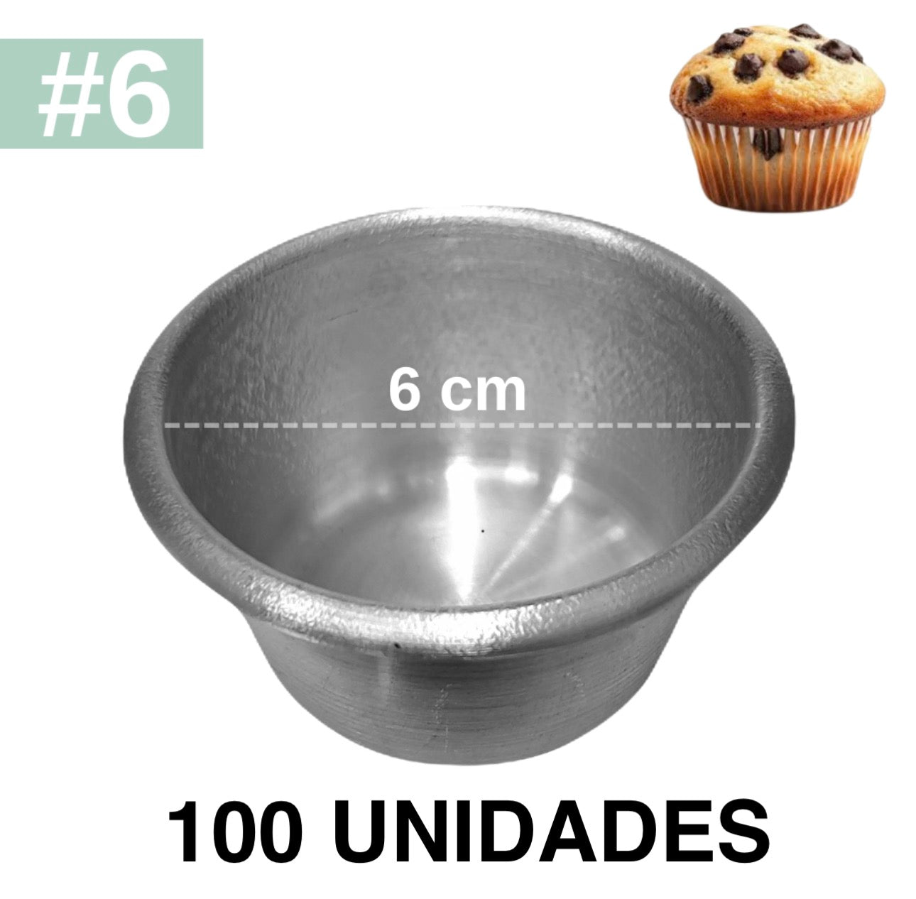 Molde Cupcake #6 Aluminio