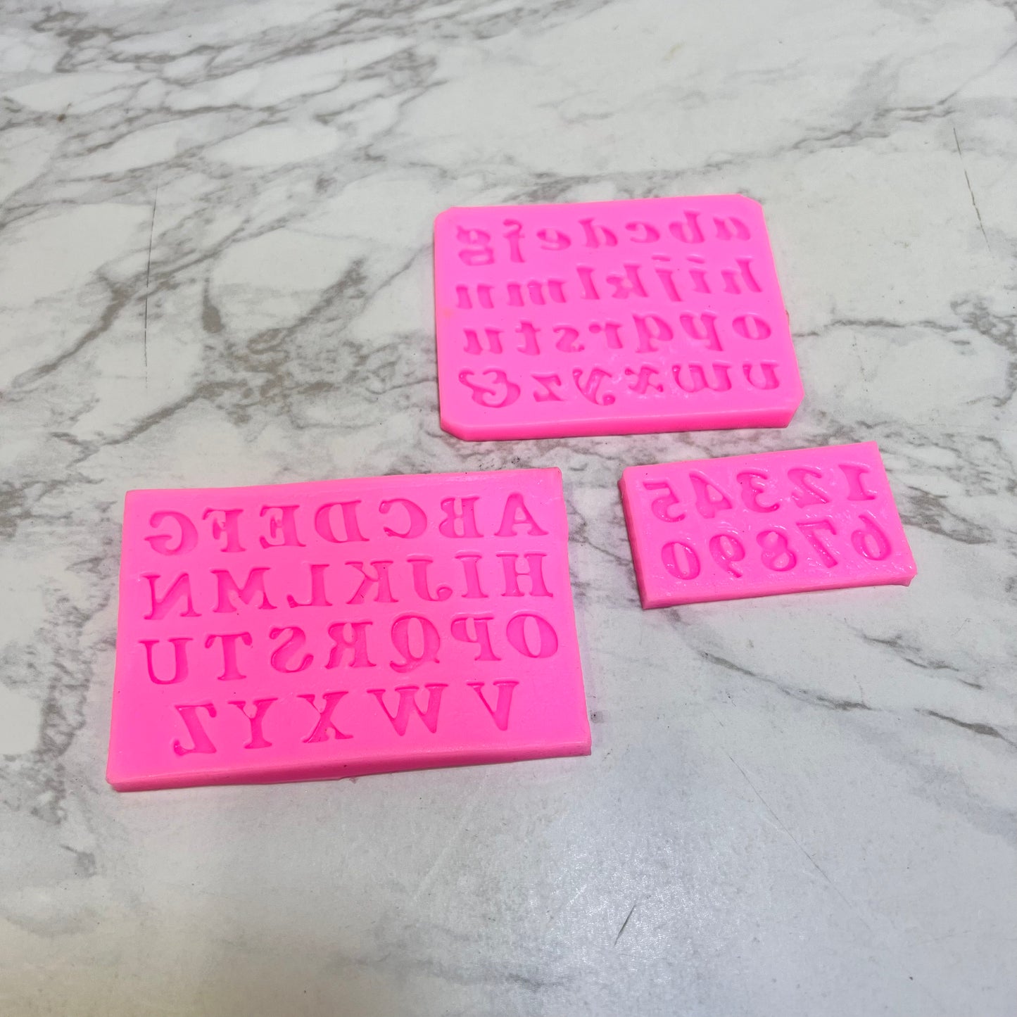 Set 3 Moldes Silicona LETRAS