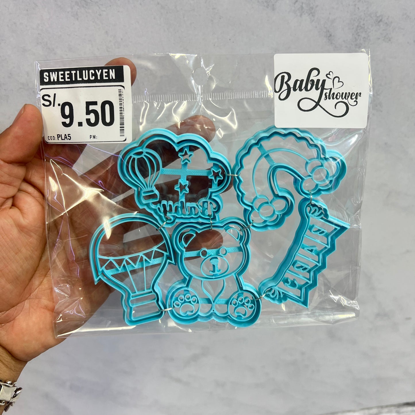 Set 5 Cortadores 5-7 cm Baby shower