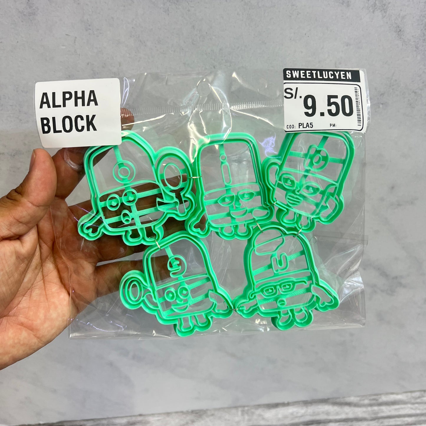 Set 5 Cortadores 5-7 cm Alpha Block