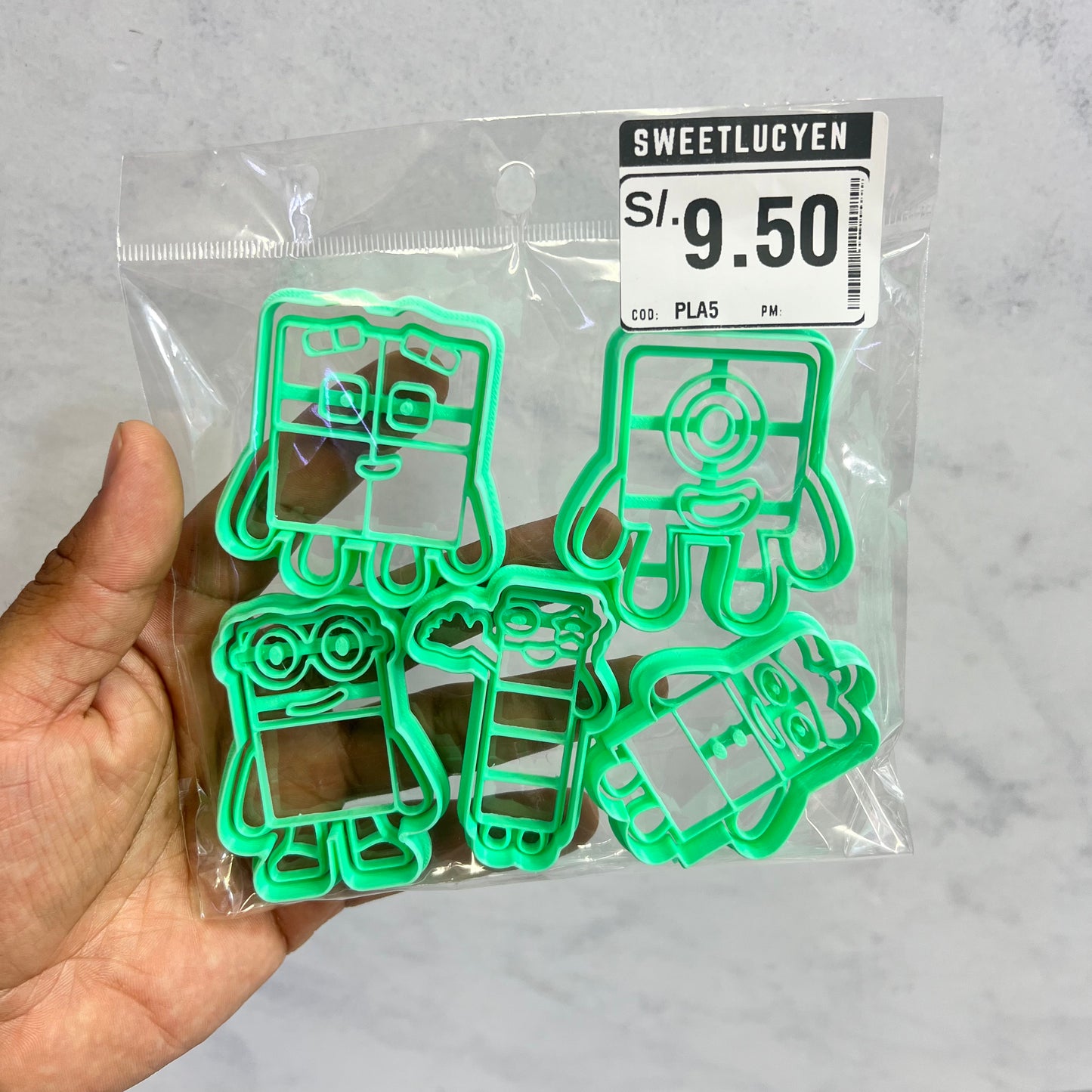 Set 5 Cortadores 5-7 cm Number Blocks
