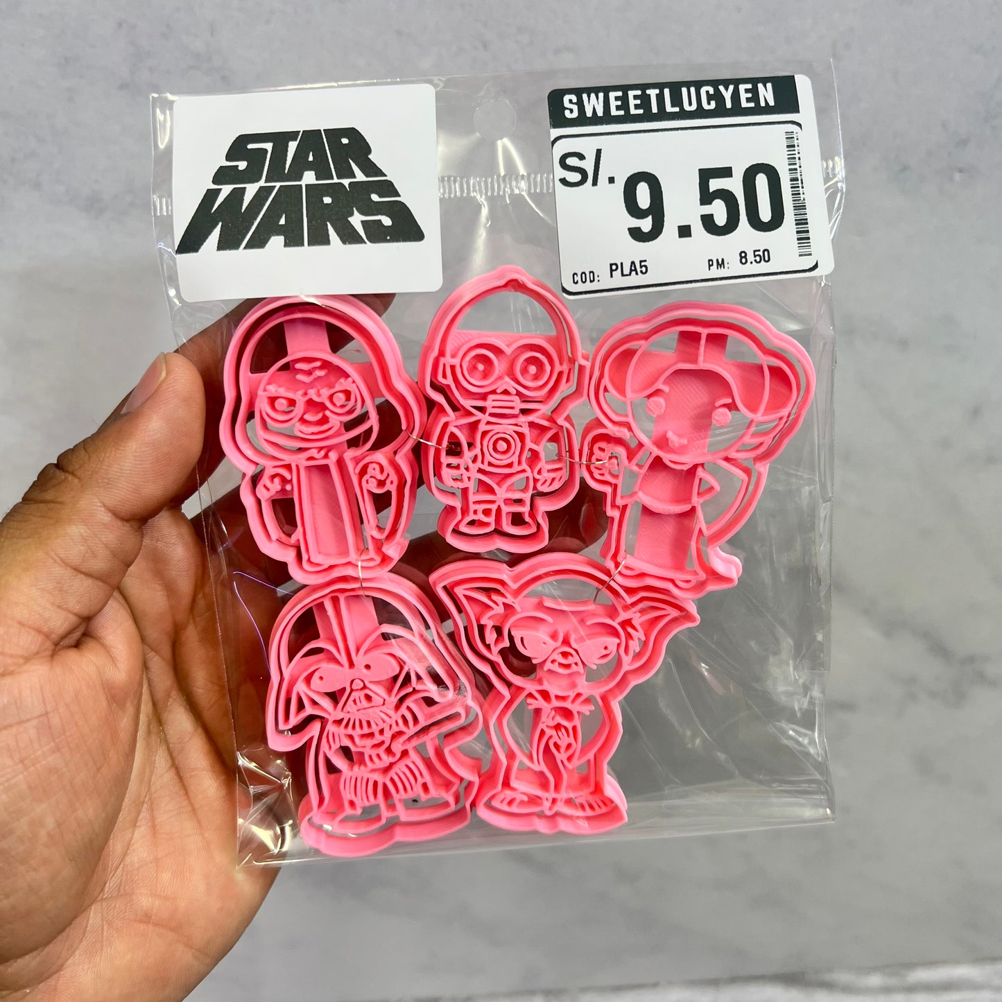 Set 5 Cortadores 5-7 cm Star Wars