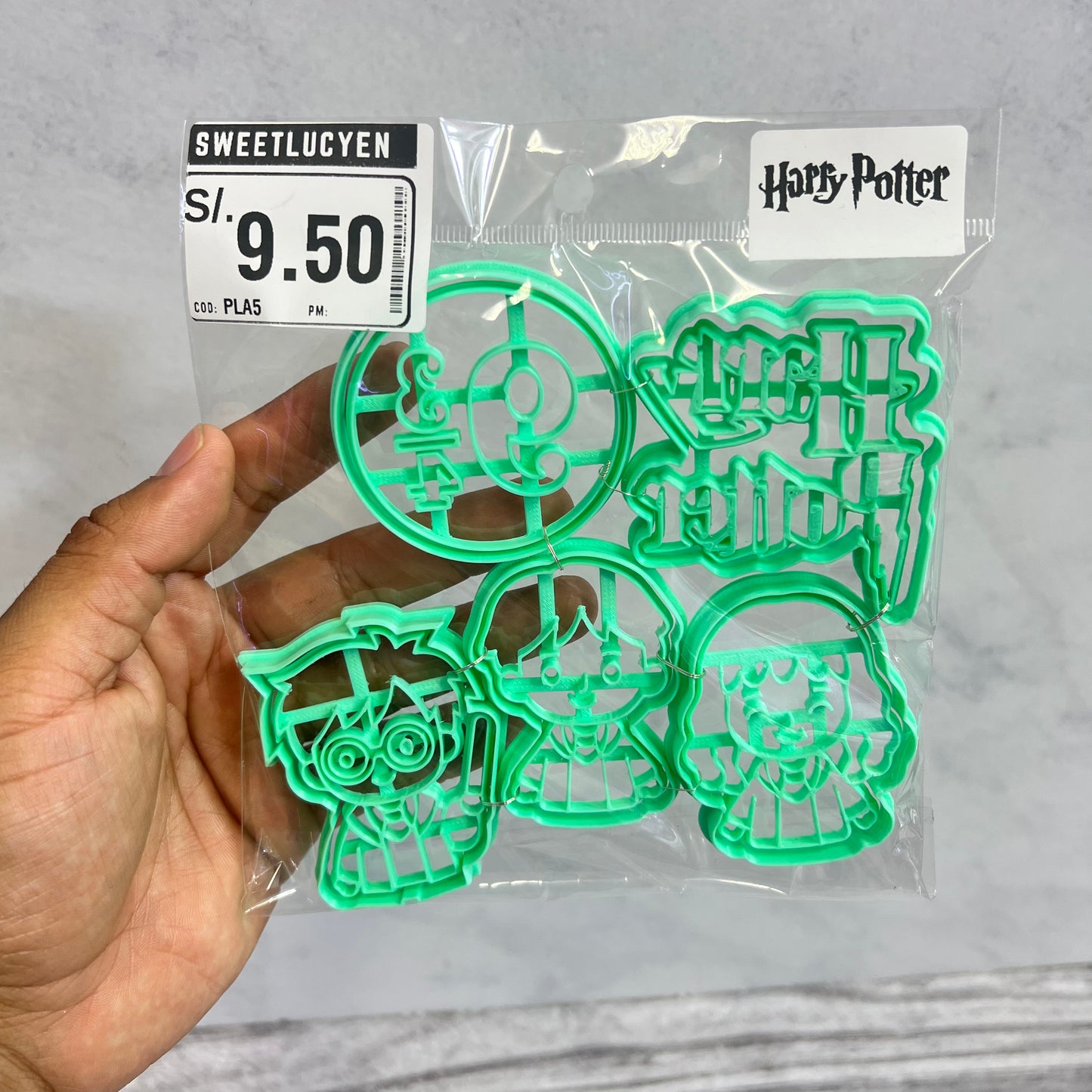 Set 5 Cortadores 5-7 cm Harry Potter