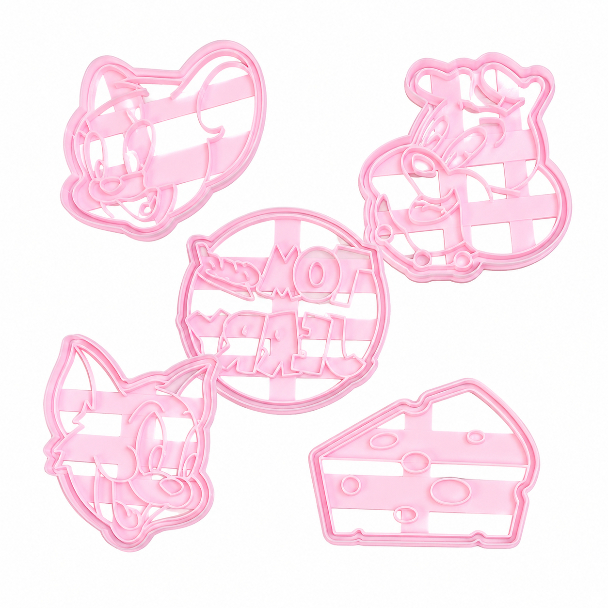 Set 5 Cortadores 5-7 cm Tom y Jerry
