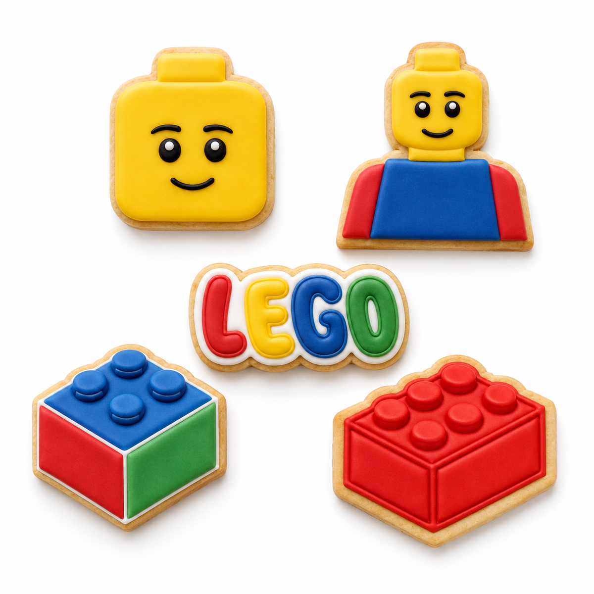 Set 5 Cortadores Legos 6-7 cm