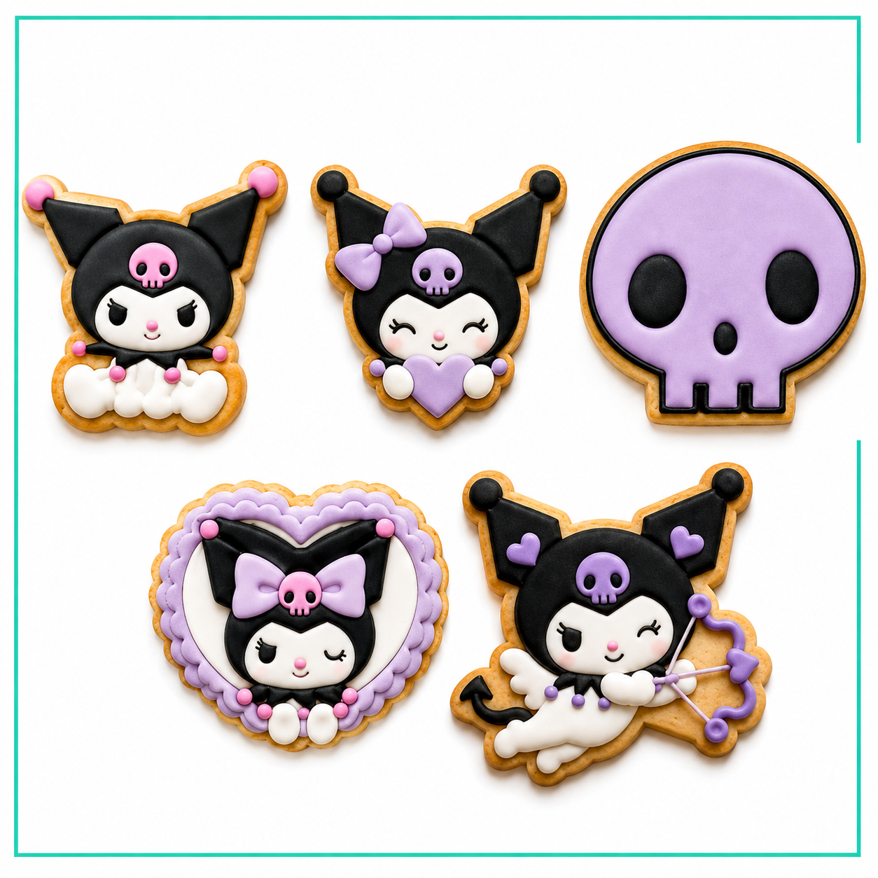 Set 5 Cortadores 5-7 cm Kuromi
