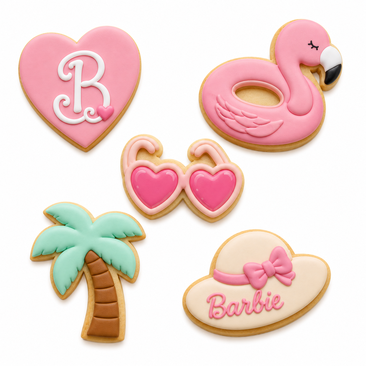 Set 5 Cortadores 5-7 cm Barbie