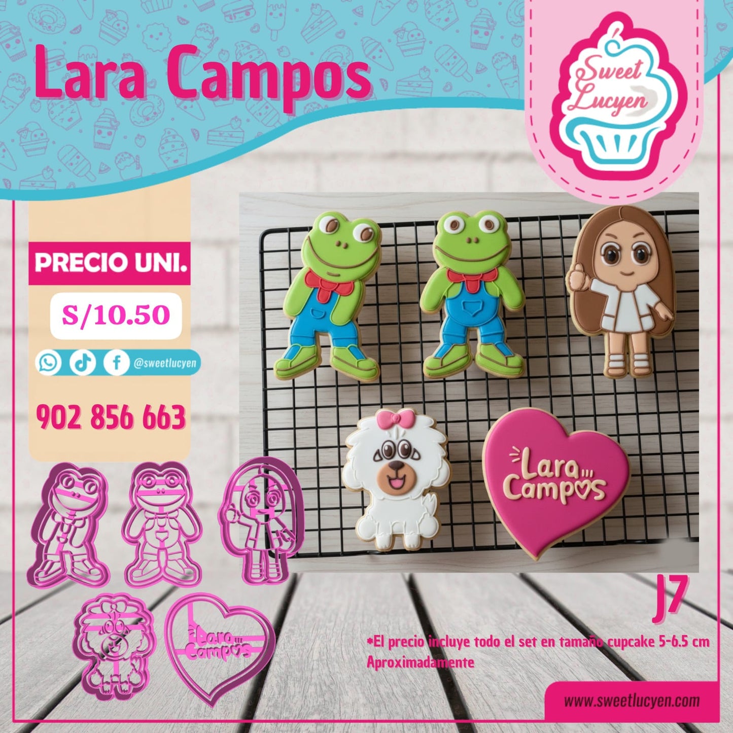 Set 5 cortadores Cupcake LARA CAMPOS