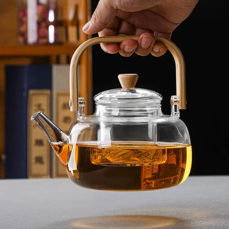 Tetera Borosilicato/Bambú 1.5Lt