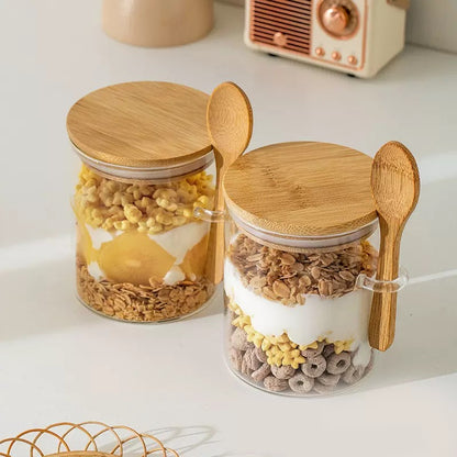Frasco Borosilicato Bambú 450mL