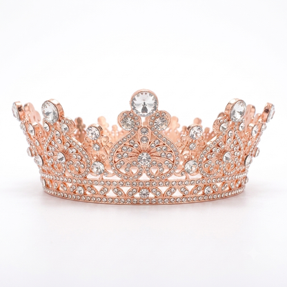 Corona 15 Cm Metal Blanco/Oro Rosa