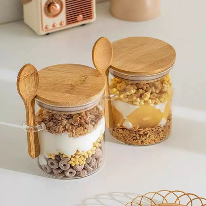 Frasco Borosilicato Bambú 450mL