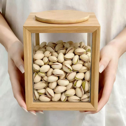 Porta Cereales Bambú/Acrílico