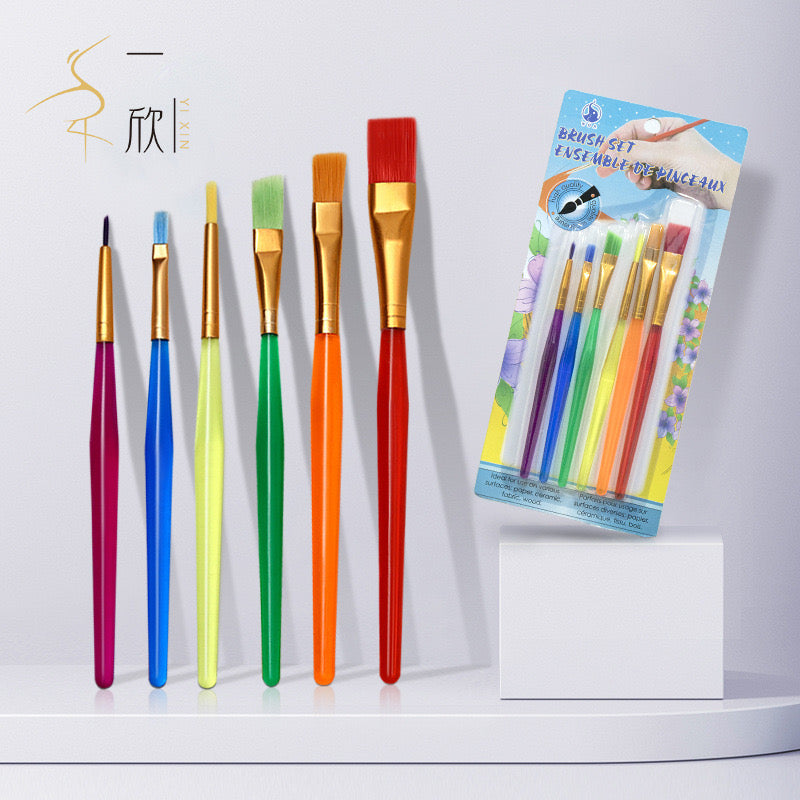 PINCELES DE COLORES X6 PCS
