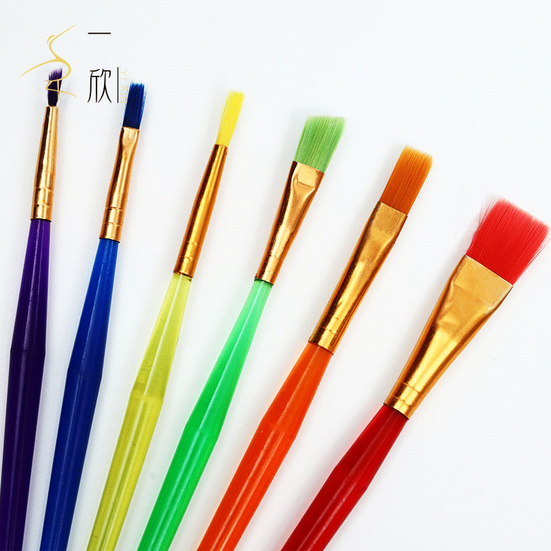 PINCELES DE COLORES X6 PCS