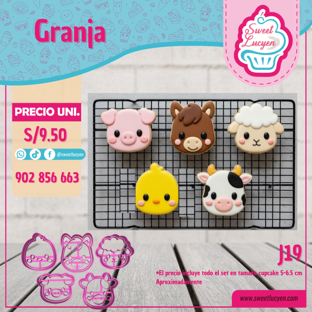 Set 5 cortadores La Granjita