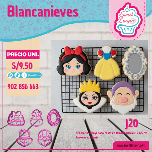 Set 5 cortadores Blanca Nieves