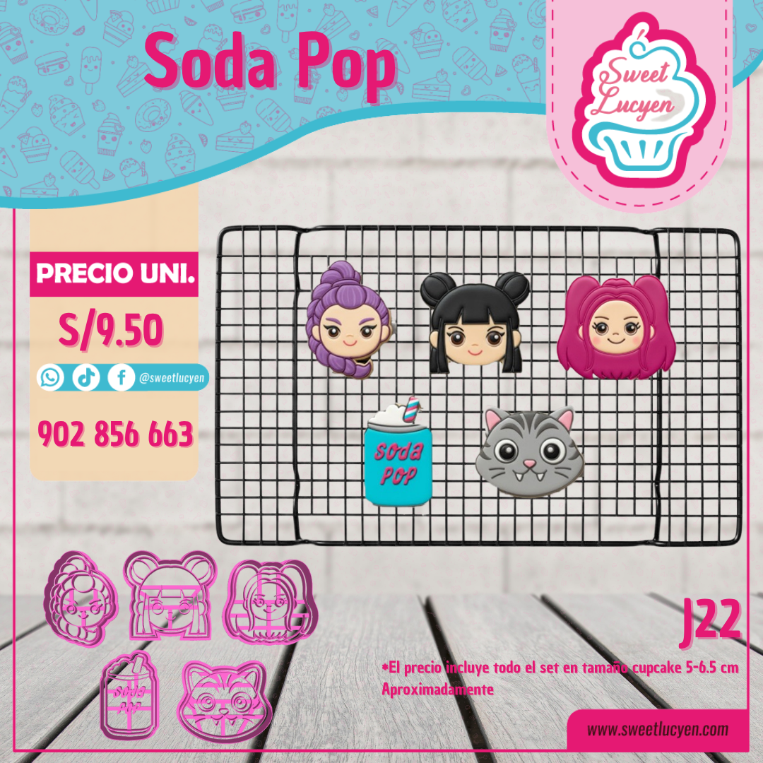Set 5 cortadores Soda Pop