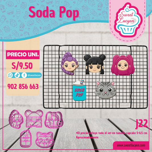 Set 5 cortadores Soda Pop