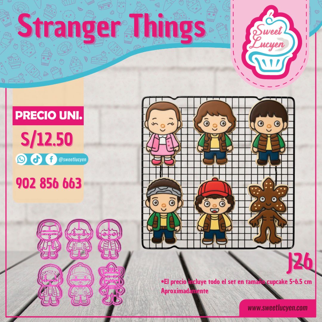 Set 6 cortadores Stranger Things