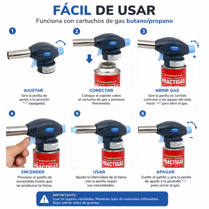 Soplete de Cabezal Regulable