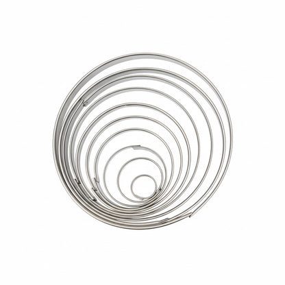Set 10 cortadores alfajor circular