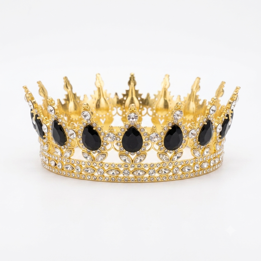 Corona 15 Cm Metal Negro/Oro