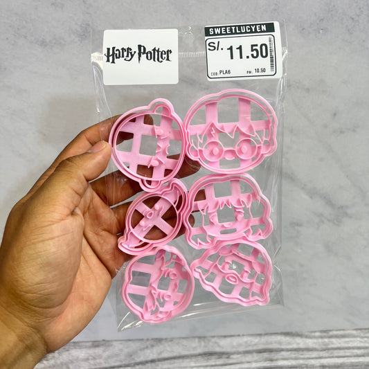 Set 6 Cortadores Harry Potter 6-7 cm