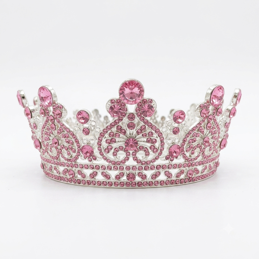Corona 15 Cm Metal Fucsia/Plata