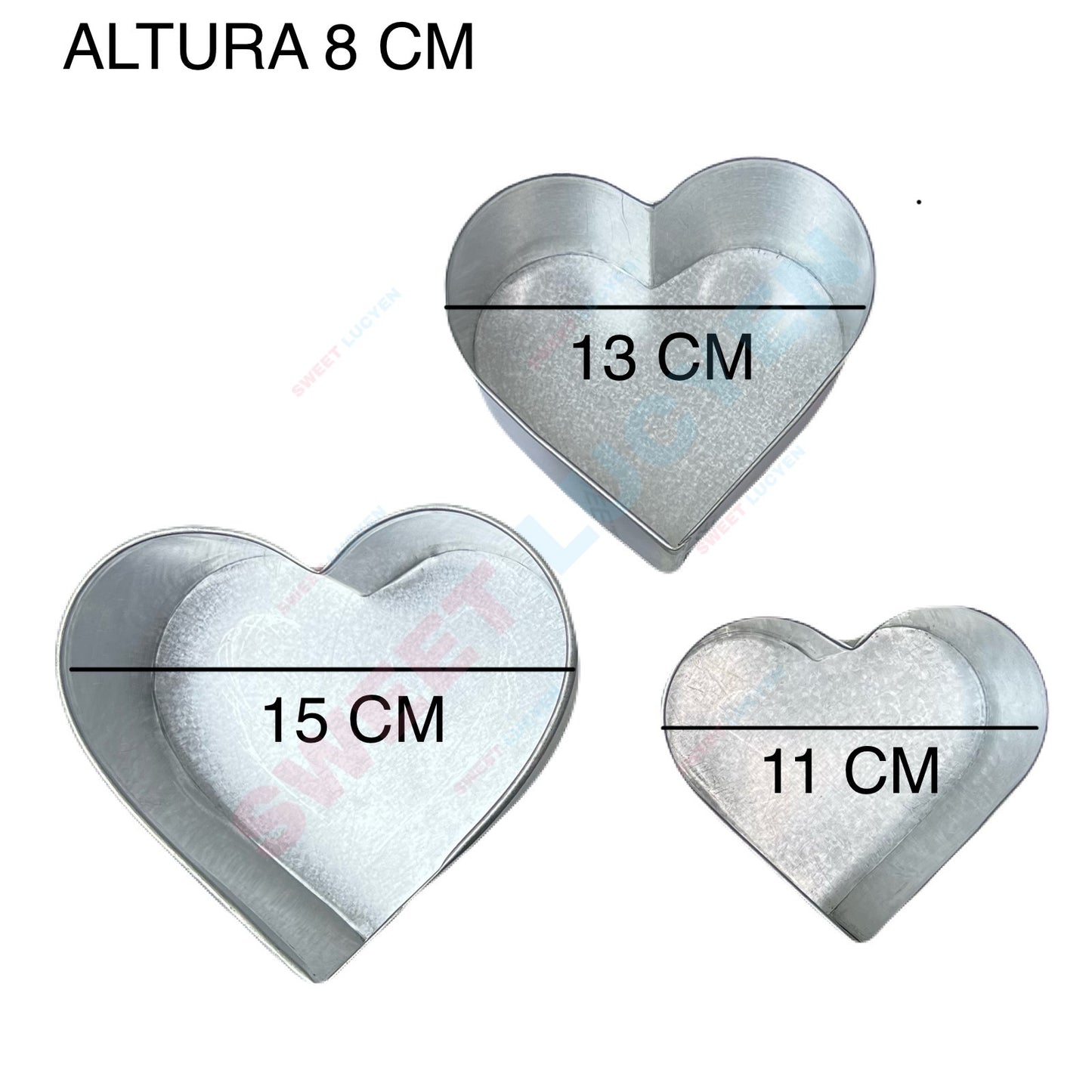 Set 3 Mini Tortera Corazon