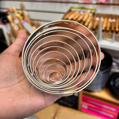 Set 10 cortadores alfajor circular