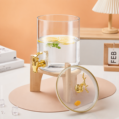 Dispensador de Bebidas Borosilicato/Bambú 5.5 Lt