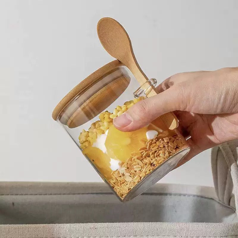 Frasco Borosilicato Bambú 450mL