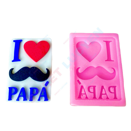 MOLDE DE SILICONA TEMATICA PAPA MSPAPA2