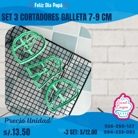 CORTADORES 3 PCS GALLETA DAD FDP #21