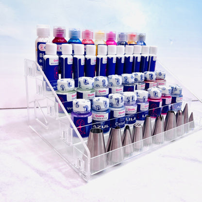 Organizador Acrílico de Colorantes y Boquillas 5 Niveles
