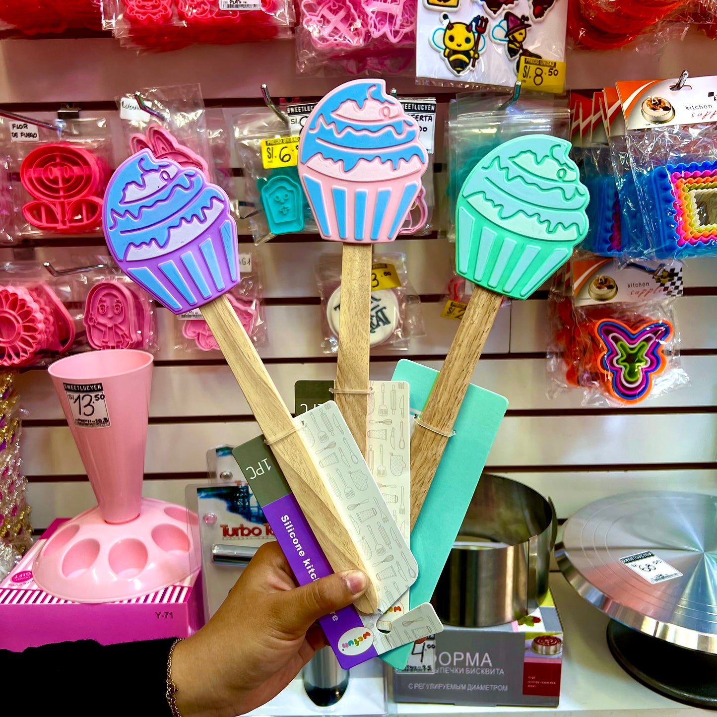 Espátulas diseño cupcake 28cm