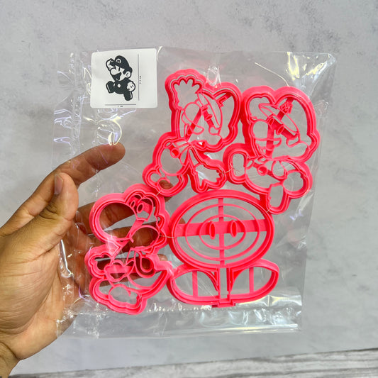 Set 4 Cortadores Mario Bross Tamaño Galleta