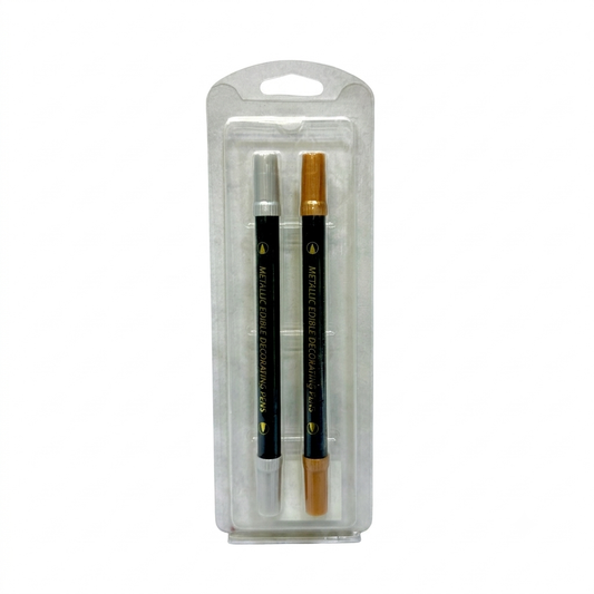 Set 2 Plumones Comestibles (Dorado Plateado)