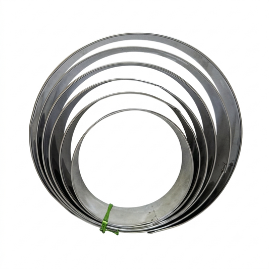 Set 6 Aros Acero 16-18-20-22-24-26 cm (6cm Altura)