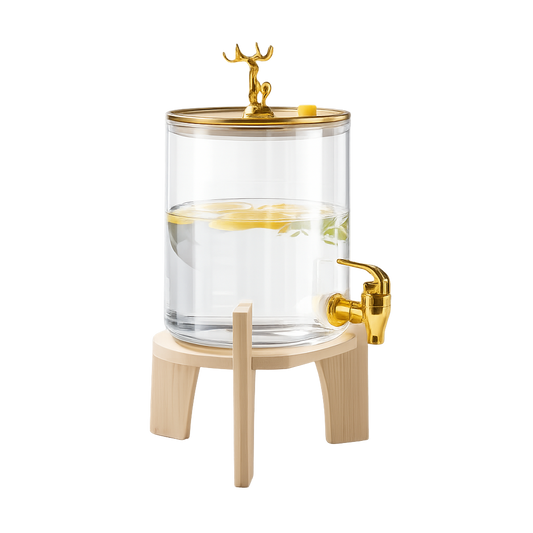 Dispensador de Bebidas Borosilicato/Bambú 5.5 Lt
