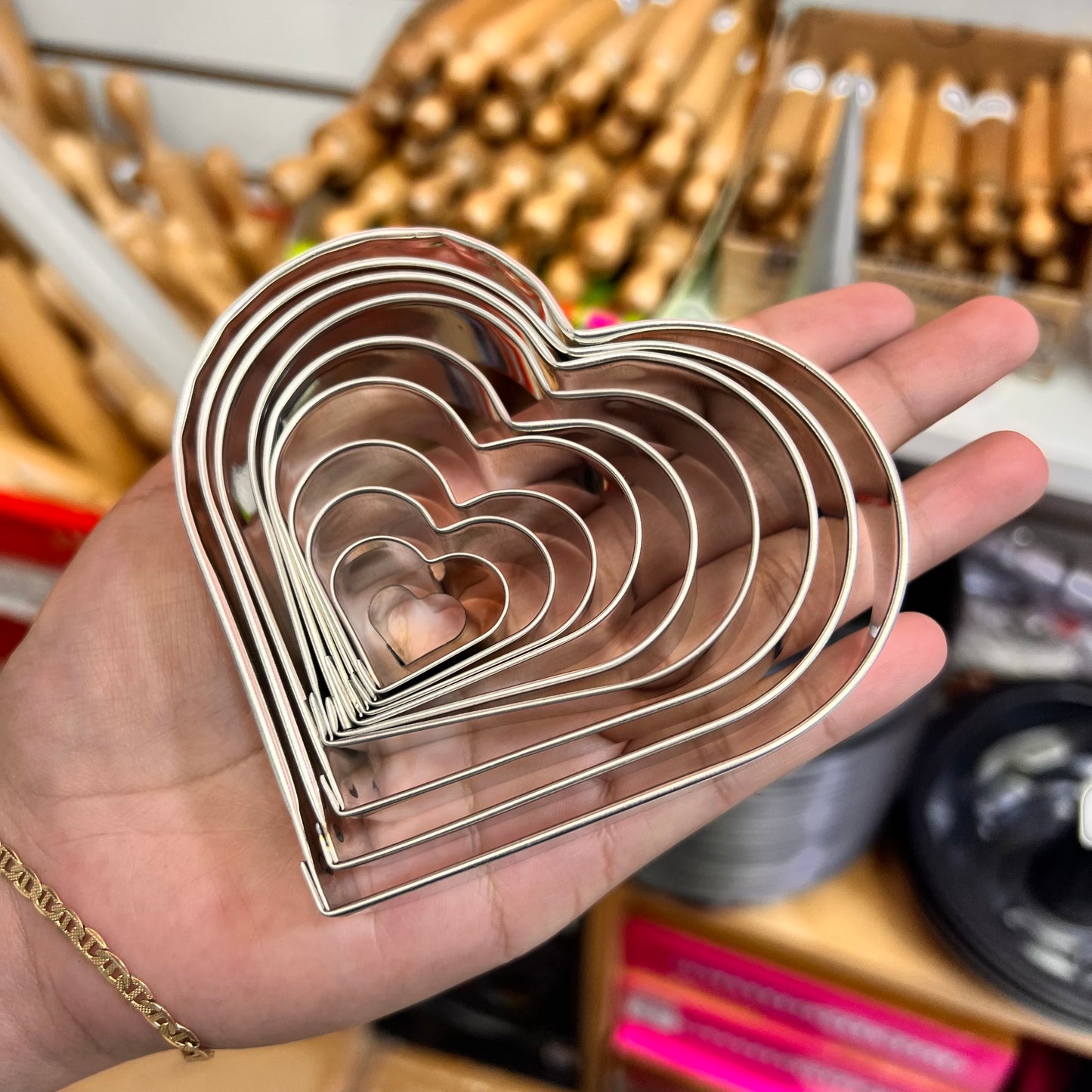 Set 10 cortadores alfajor Corazon