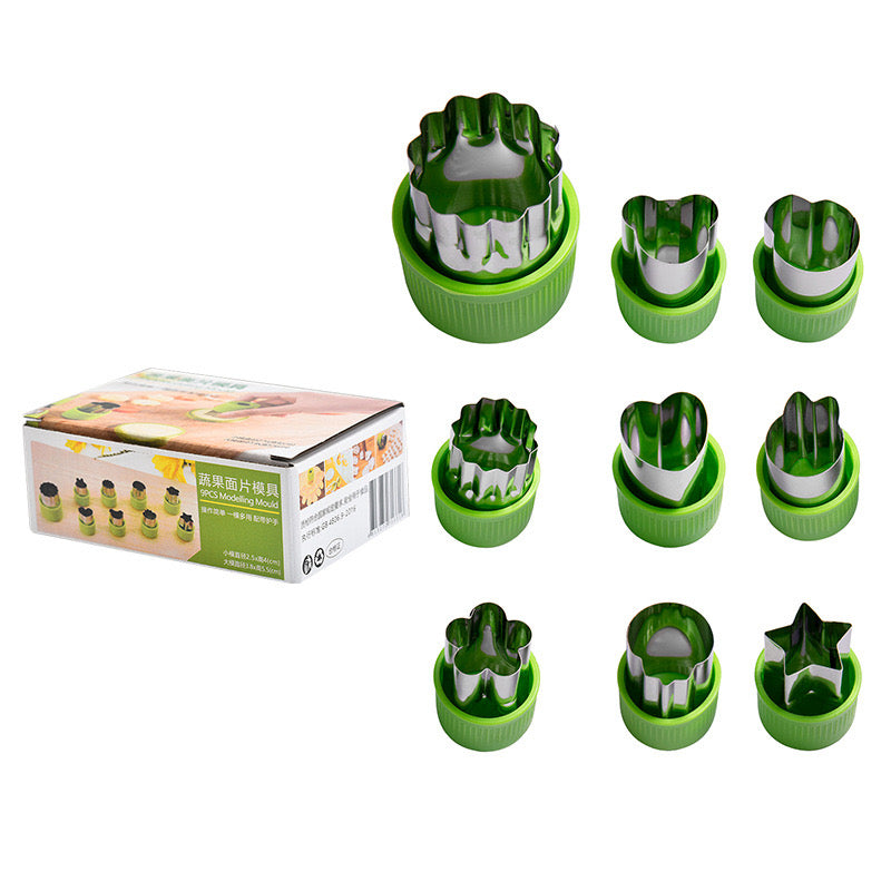 SET CORTADORES DE FRUTAS 9 PCS